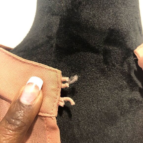 Who What Wear pink ruffle cap sleeve midi dress size large - Picture 7 of 10